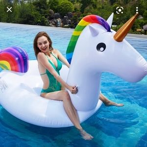 New Giant Rainbow Pool Float Unicorn